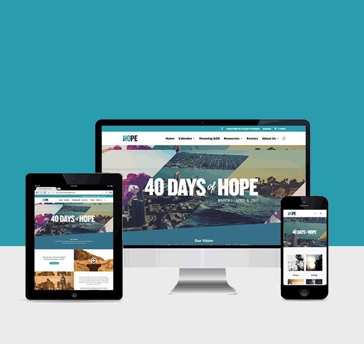 40 Days of Hope – Ministry Website Development