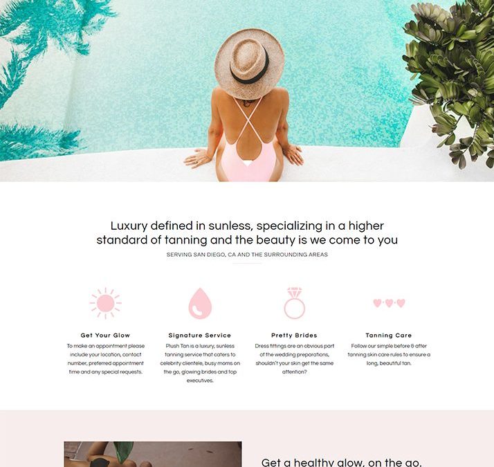 Plush Tan – Local Business Website