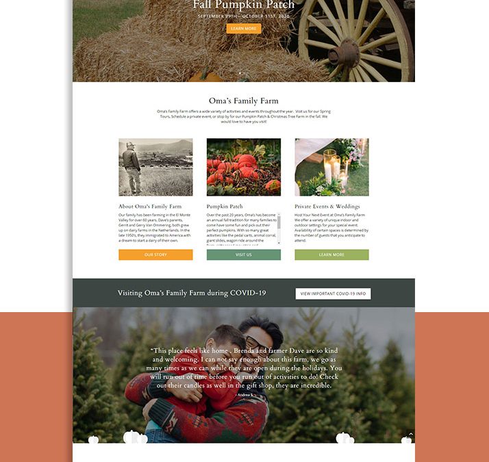 Oma’s Family Farm Website Development